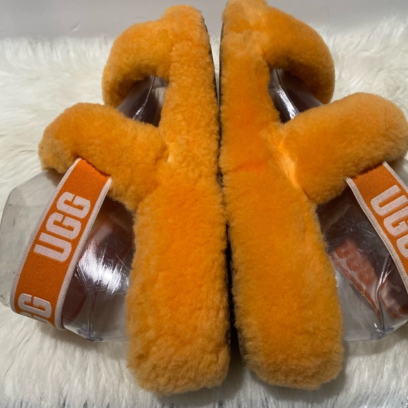 UGG Orange Fluffy Sandals - Picture 5 of 8